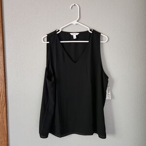 NWT Nine West Black Sleeveless Top